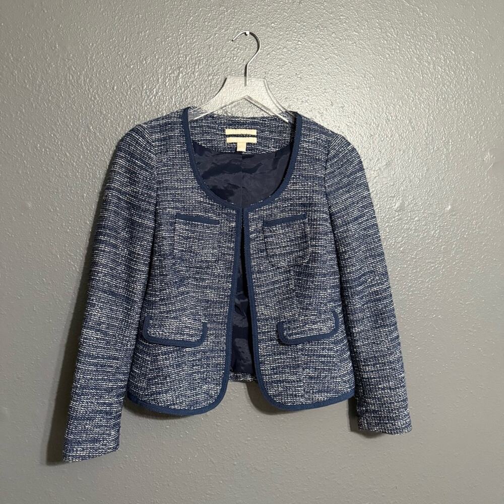 Banana Republic Tweed Blazer Jacket Italian Fabric Size 2